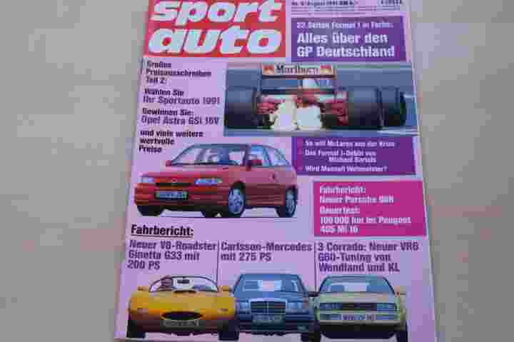 Deckblatt Sport Auto (08/1991)